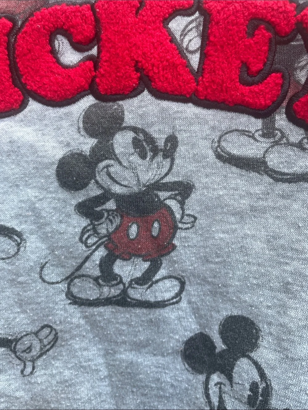 Disney KIDS Mickey Mouse Sweatshirt  Gray /Red Size 3T